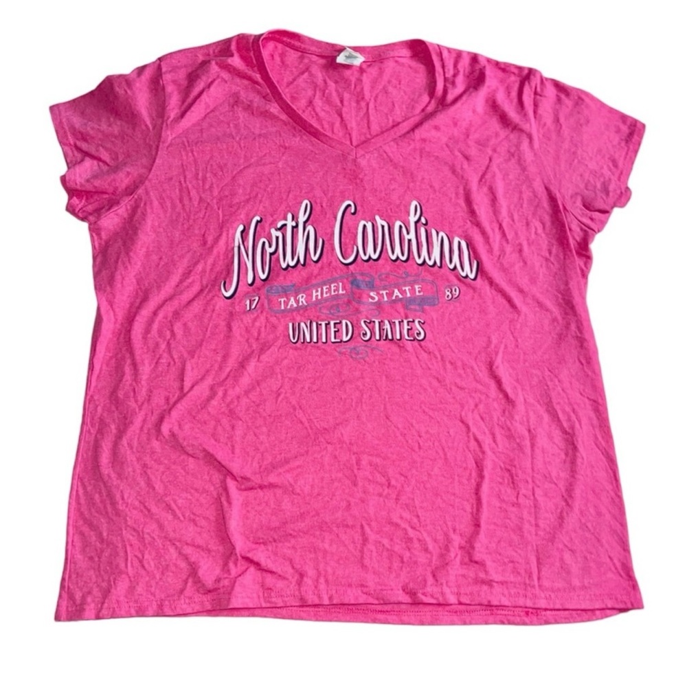 Gildan Pink North Carolina Knit Shirt Sz 2x